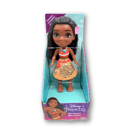 Disney Princess Set of 2 Mini Poseable Doll Miniature 3.5" Choose from 7 (Moana + Tiana)