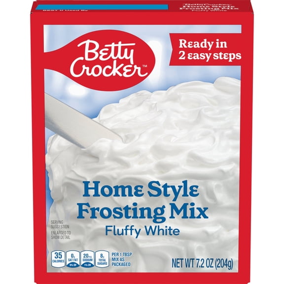 Pack Of 3 Betty Crocker Home Style Fluffy White Frosting Mix, 7.2 oz (Package May Vary)