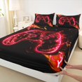 thumbnail image 3 of Manfei Red Gamepad Twin Sheet Sets,Modern Gamer Twin Fitted Sheet,Kids Video Game Flat Sheet,Ultra Soft Home Decor,3 Pieces, 3 of 7