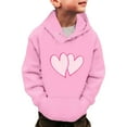 thumbnail image 2 of Girls Fall Shirts And Tops Winter Spring Large Size Drawstring Hooded Long Sleeve Loose Fit Pink Going Out Fall Tops for 9-10 Years, 2 of 4