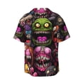 thumbnail image 4 of Balery Monstrous Cartoon Characters Men's Casual Button Down Shirt Short Sleeve Textured Summer Cuban Beach Shirts-Medium, 4 of 7