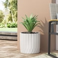 thumbnail image 4 of LiviNest MGO Planter, Antique White Square Planter, 16.5 Inch Weather Resistant Outdoor Indoor Plant Pot, Lightweight Magnesium Oxide Planter for Patio, Entryway, Living Room Floor, 4 of 6