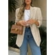 thumbnail image 4 of Blazer PRETTYGARDEN 2025 para mujer, casual, de negocios, color beige, talla M, 4 of 6
