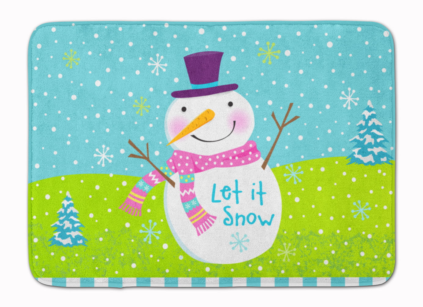 Carolines Treasures Christmas Snowman Let it Snow Floor Mat 19 x 27 Multicolor