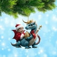 thumbnail image 3 of Christmas Tree Ornaments, 3.15" Christmas Cute Little Dragon Pendant with Hanging Rope Tree Hanging Ornament for Christmas Tree Wreaths Garlands Car, Gift., 3 of 3
