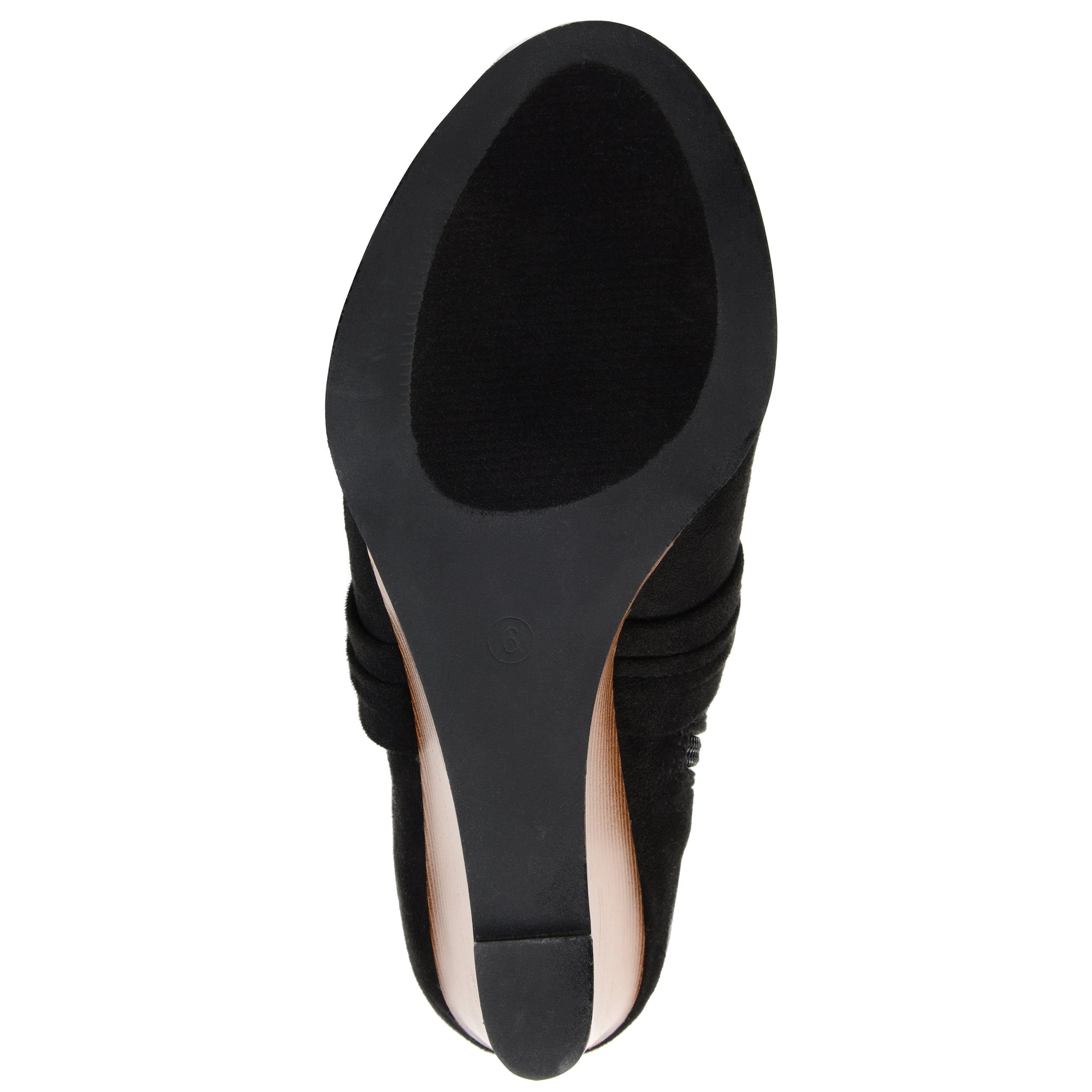 Journee Womens Sabeena Inside Zip Open Toe Wedge Booties