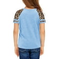 thumbnail image 2 of Langwyqu Girls Casual Short Sleeve Leopard Print Children T Shirts Size 4-15 Years, 2 of 5