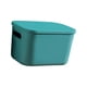 thumbnail image 3 of Caja de almacenamiento para el hogar, contenedor de almacenamiento con tapa, organizador de ropa decorativo para armario. 18x26x16cm Verde, 3 of 9