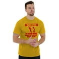 thumbnail image 4 of Warning To Avoid Injury Funny Cartoon Men's Graphic T Shirt Tees Brisco Brands X, 4 of 6
