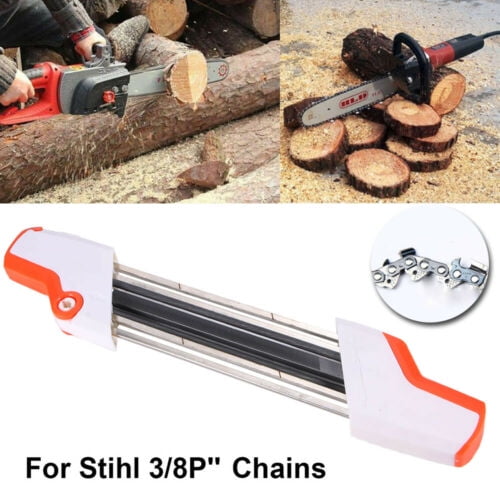 KingFurt 2 In 1 Sharp Chainsaw Teeth Quick Sharpener File For Stihl