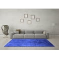 thumbnail image 3 of Ahgly Company Machine Washable Indoor Rectangle Oriental Blue Industrial Area Rugs, 5' x 7', 3 of 4