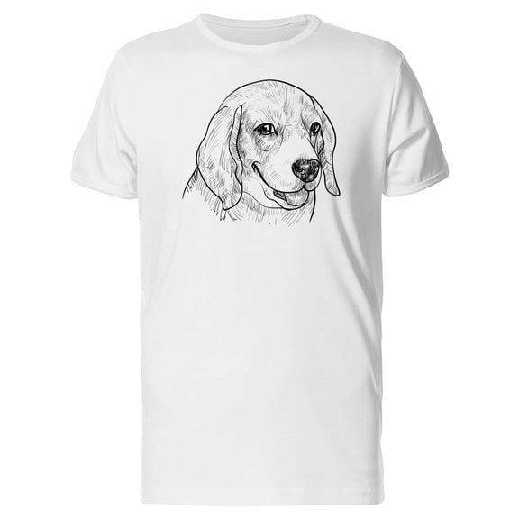 Cute Beagle, Lovely Sketch Tee Men's -Image by Shutterstock