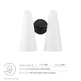 thumbnail image 5 of Modway Beacon 2-Light Wall Sconce in Opal Black, 5 of 7
