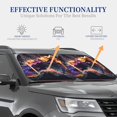 thumbnail image 3 of Kdxio Explosive Fluid Splash Art Print 2-Piece Sun Shade Front Windshield - Foldable Car Front Window Sunshades for Most Sedans SUV Truck, 3 of 5