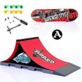 thumbnail image 2 of Skate Park Ramp Parts For Tech Decks Fingerboard Finger Board Parks Gift For Kids, 2 of 5