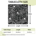 thumbnail image 2 of Black Halloween Spider Webs Square Fitted Tablecloth with Elastic Edge,Square Table Cover,Washable Elastic Table Cover for Home Kitchen Party Decor 34"x34", 2 of 6