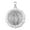 White, variant on PicturesOnGold.com Miraculous Medal Necklace Pendants Female Adult Scalloped Round-3/4″ Sterling Silver