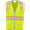 Lime, variant on Ironwear 1241 Class 2 Safety Vest w/ Zipper, Radio Clips & Badge Holder