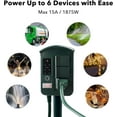thumbnail image 6 of BN-LINK Outdoor Power Stake Timer Waterproof, Power Strip with 6 Grounded Outlets and 6FT Extension Cord, 100FT Wireless Remote Control, Dusk to Dawn Sensor Timer for Lights and Courtyard Decoration, 6 of 9