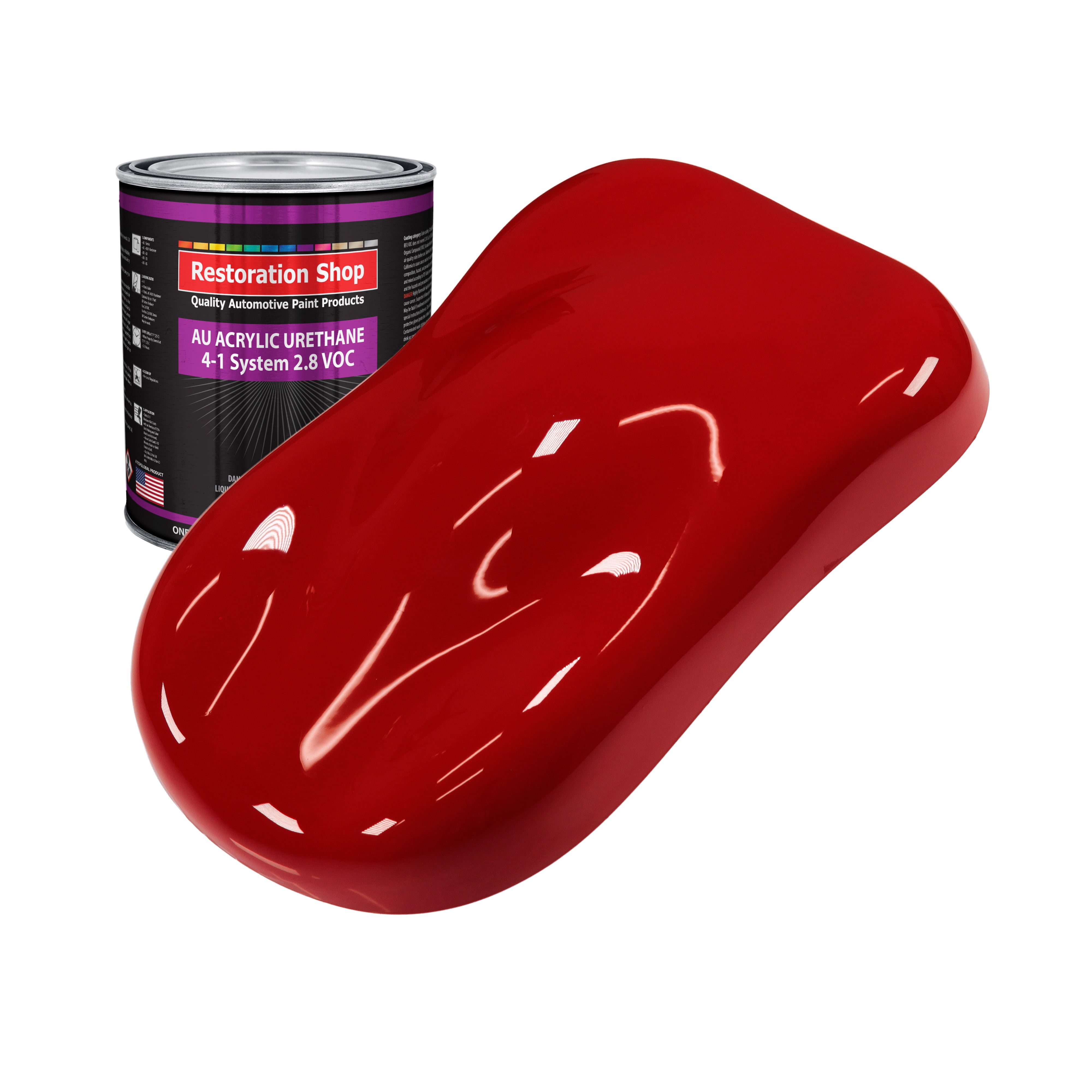 Restoration Shop Victory Red Acrylic Urethane Auto Paint Quart Paint Color Only, Single