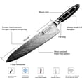 thumbnail image 2 of TUO Chef Knife - Kitchen Knives 10-inch High Carbon Stainless Steel - Pro Chef’s Vegetable Meat Knife with G10 Full Tang Handle - Black Hawk S Knives Including Gift Box, 2 of 5