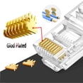 thumbnail image 4 of Conectores RJ45 Cat6 Cat5, extremos de conectores Ethernet 8P8C chapados en oro (paquete de 100), 4 of 6