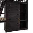 thumbnail image 2 of Bellemave Wood Twin over Full Bunk Bed With Six Storage Drawers and Adjustable Shelves, Twin L Shaped Loft Bed Frame with Full Size Movable Bed Bottom for Teens, Adults (Espresso), 2 of 10