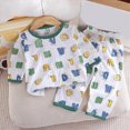 thumbnail image 2 of masbird Boys Girls Pajamas 2 Pieces Pajama Set Long Soft & Cute for Kids Jmmies Clothes Fall Winter Sleepwear for 6-24 Months 2 3 4 5 6 7 8 9 T Children(Light Green,5-6 Y), 2 of 4
