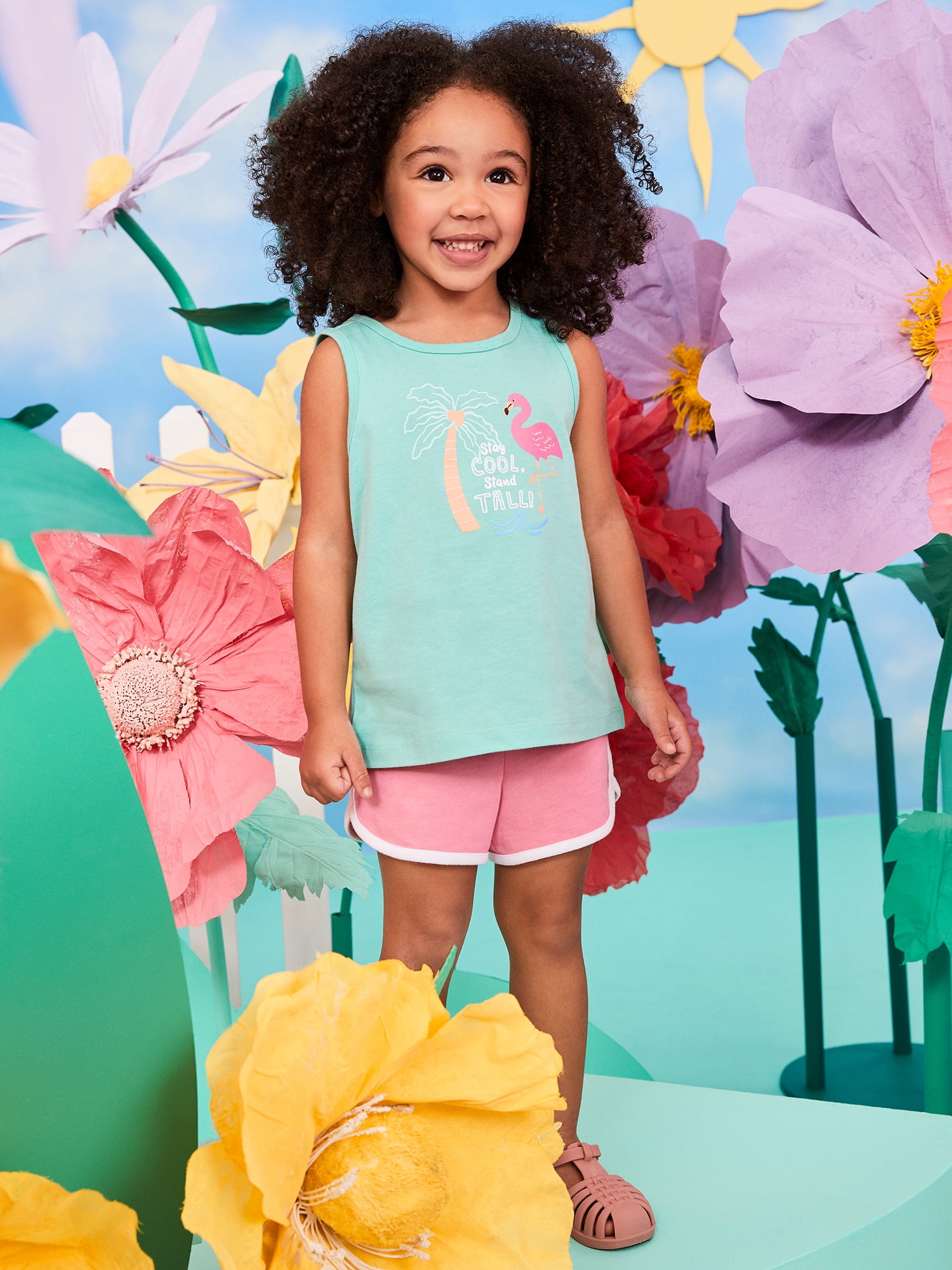 Garanimals Newborn, Baby & Toddler Girl Cotton 6-Piece Outfit Sets, Graphic Tops & Bottoms, Sizes 0-6T