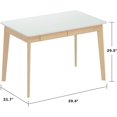 thumbnail image 2 of ECACAD Computer Desk with 2 Drawers, 39” Home Office Desk, Writing Study Working Table for Bedroom, White, 2 of 15