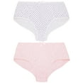 thumbnail image 4 of Curve Muse Womens Plus Size 100% Cotton High Waist Hipster Briefs Panties-6PK-PACKA-XXL, 4 of 7