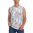 thumbnail image 1 of Fotbe Bunny cartoon with easter Men's Camiseta sin Mangas Estampada para Hombres, Playera Casual para Gimnasio, Entrenamiento, Playa-Medium, 1 of 7