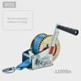 thumbnail image 3 of OPENROAD 1200lbs Hand Winch Boat Winch | Hand Crank Winch with 8m (26ft) Blue Strap Manual Winches | Two-Way Adjustable Boat Trailer Winch | Corrosion Resistant Towing Winches (1200lbs), 3 of 7