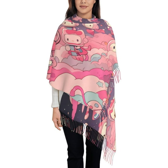 Gokiu Sanrio Women's Scarf Pashmina Shawls and Wraps for Wedding Evening Party Warm Long Scarves