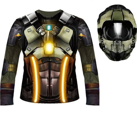 Fortnite Inspired Adult Sublimated Costume Shirt & Hood - Dark Voyager
