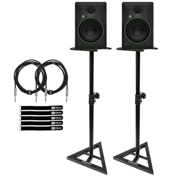 Mackie CR8BT 8" Powered Bluetooth Studio Monitors with Stands Package