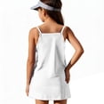 thumbnail image 4 of UQJfacai Girls Sleeveless Tennis Dress Kids Spaghetti Strap Golf Dress School Sports Dresses Outfit with Shorts Pockets 5-15 Years, 4 of 5