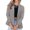 Gray women's casual blazer a1, variant on Women's Fall Winter Collared Long Sleeve Button Down Open Front Blazers Jackets Casual Solid Elegant Business Work Slim Tops Fashion Outfits, Black S