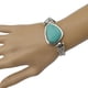 thumbnail image 2 of Vintage Geométrico Geométrico Natural Piedra Plata Cadena en apariencia Tribal para Mujeres Muchacha Hugo Pulsera de turquesa, 2 of 10