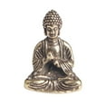 thumbnail image 5 of Llavero con colgante de estatua de Buda Sakyamuni envejecido de latón puro, colgante de NAFU de la suerte, Buda de bolsillo pequeño de bronce, 5 of 5