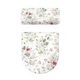 thumbnail image 2 of HELLHERO Flower Toilet Dust Cover Set & Stretch Toilet Lid Cover for Bathroom Supplies, Polyester Fabric, Washable, 2 of 6