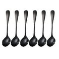 thumbnail image 1 of pitrice 6pcs Stainless Steel Teaspoon Fork Travel Smooth Surface Cutlery Set Tableware Kitchen Portable Spoon for Coffee Afternoon Tea Type 9, 1 of 9