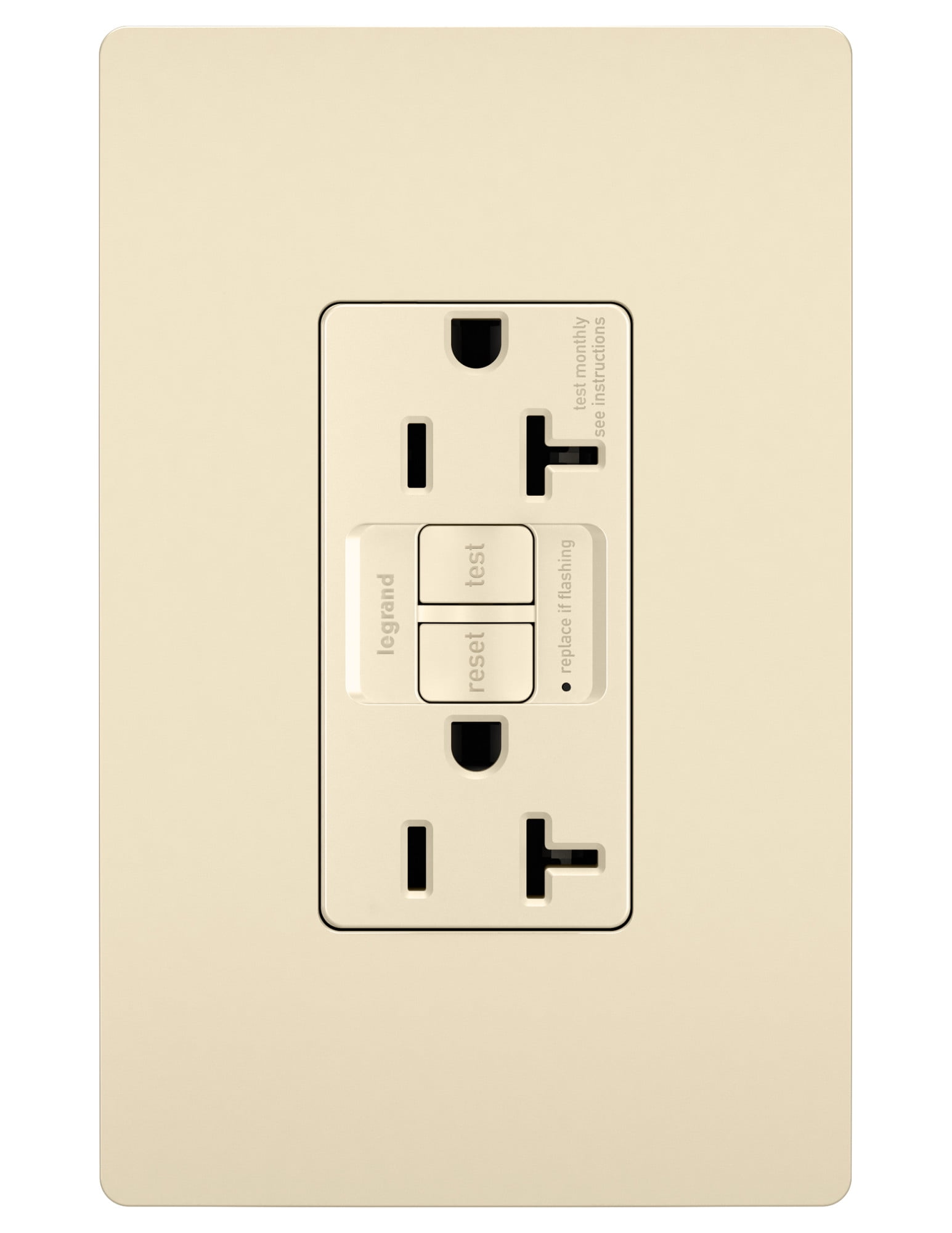 Legrand 2097Tr Radiant Gfci Tamper Resistant Wall Outlet Light Almond