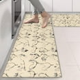thumbnail image 2 of Kitchen Rugs Sets Of 2,Beige Chicken Sketch Pattern Anti Fatigue Kitchen Mat Rugs Non Slip Washable,Decorative Kitchen Floor Mats for Kitchen,Sink,Laundry,17"X47", 2 of 5