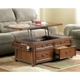 thumbnail image 3 of Signature Design by Ashley Woodboro Traditional Rectangular Lift Top Coffee Table with 4 Drawers and Casters For Movement, Dark Brown, 3 of 9