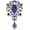 Blue, variant on vintage Austrian crystal brooch, a large flower-shaped brooch for women, a lapel pin that can be paired with sweaters, coats, dresses, and other accessories for a stylish design.