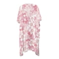 thumbnail image 2 of HELLHERO Lightweight Women's Kimono Coverup for Summer High Quality Fabrics Long Bathing Suit Cover Up Pale Pink Flowers, 2 of 4