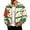 Khaki, variant on Mens Christmas Corduroy Zip Up Jacket Collared Long Sleeve Sweatshirts Cute Christmas Printed Fashion Overshirts with Pockets Outerwear for Daily Wear