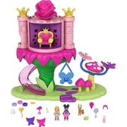 Polly Pocket Rainbow Funland Fairy Flight Ride Playset, 2 Dolls, 15 Accessories, 4 & Up