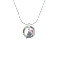 thumbnail image 2 of Delight Jewelry Silvertone 3-D Resin Strawberry Ice Cream Cone with Crystals Hero Ring Charm Necklace, 18", 2 of 4